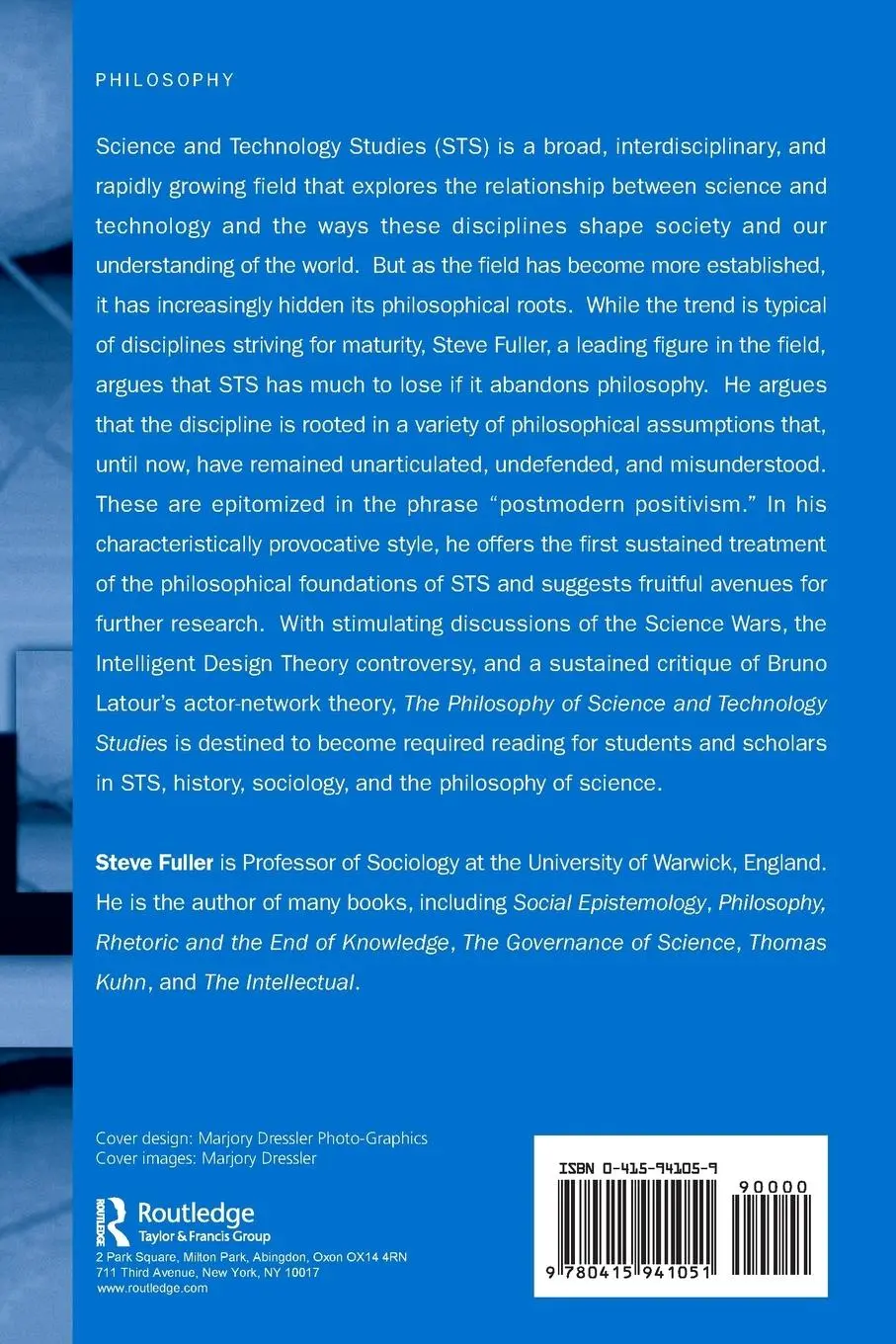 Rückseite: 9780415941051 | The Philosophy of Science and Technology Studies | Steve Fuller | Buch