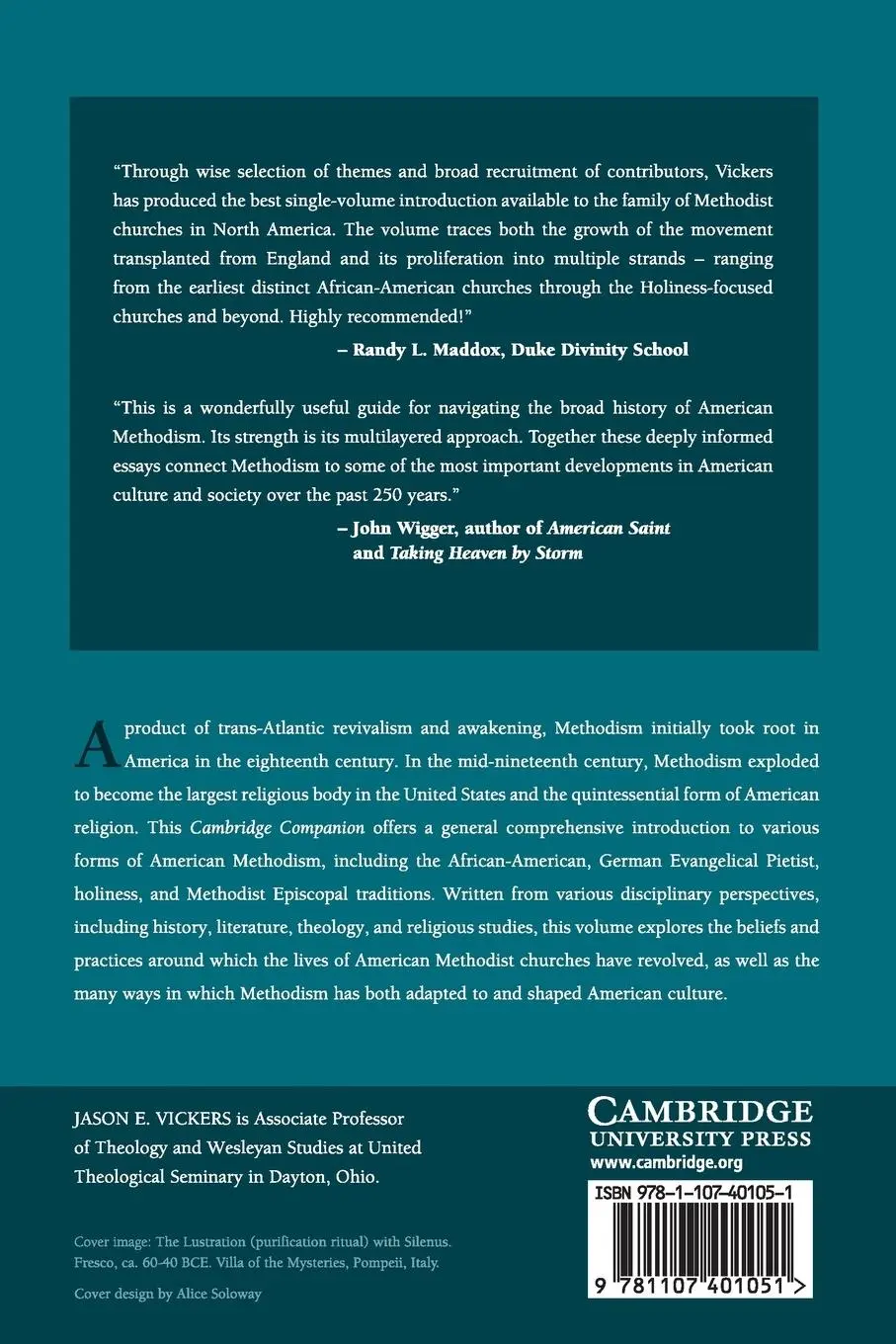 Rückseite: 9781107401051 | The Cambridge Companion to American Methodism | Jason E. Vickers