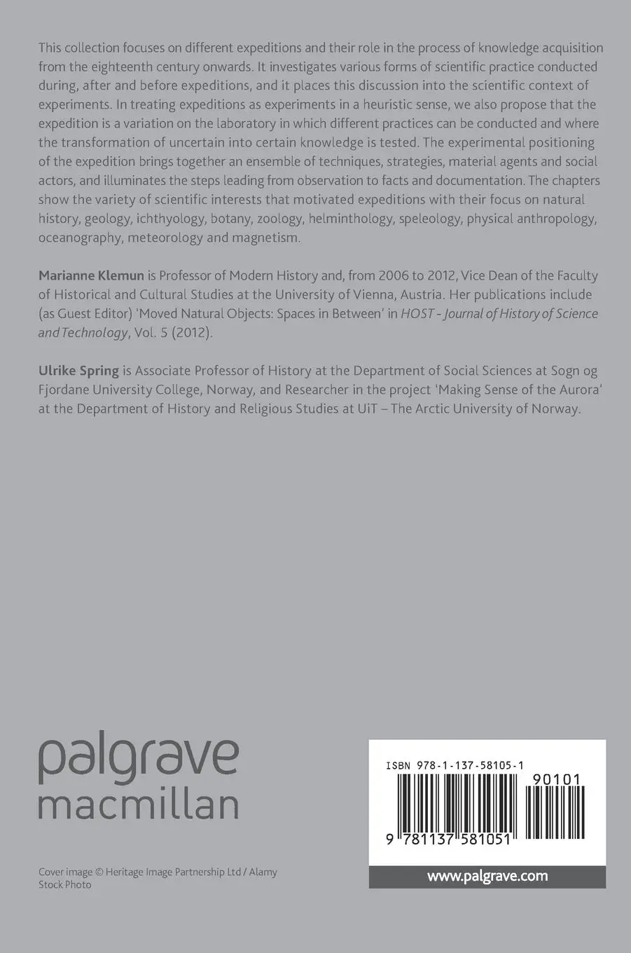 Rückseite: 9781137581051 | Expeditions as Experiments | Practising Observation and Documentation
