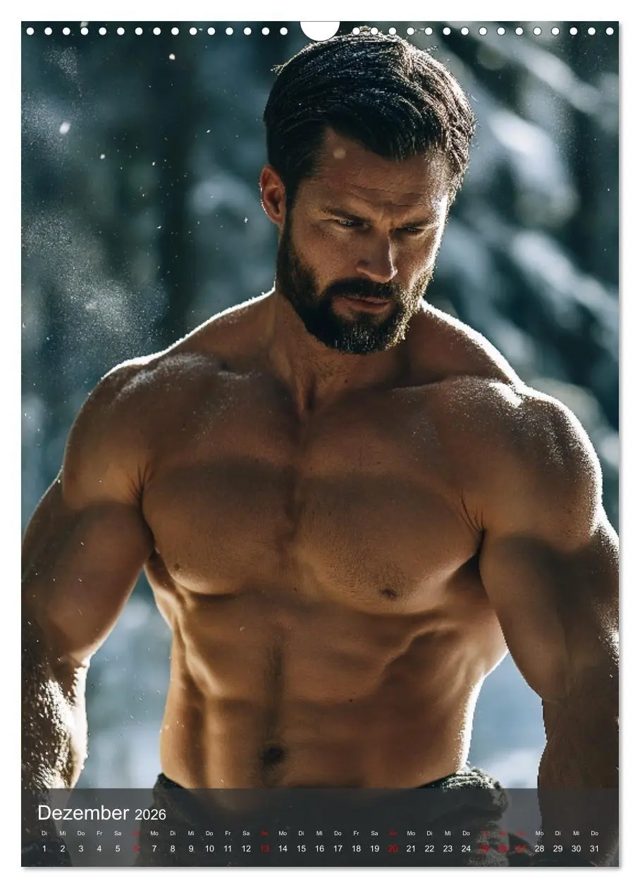 Bild: 9783516241051 | SEXY MÄNNER - Muskeln im Männerkalender (Wandkalender 2026 DIN A3...