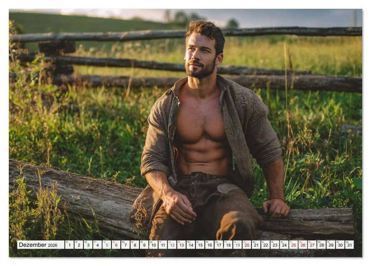 Bild: 9783516621051 | Sexy Männer - Die Unschuld vom Lande (Tischkalender 2026 DIN A5...