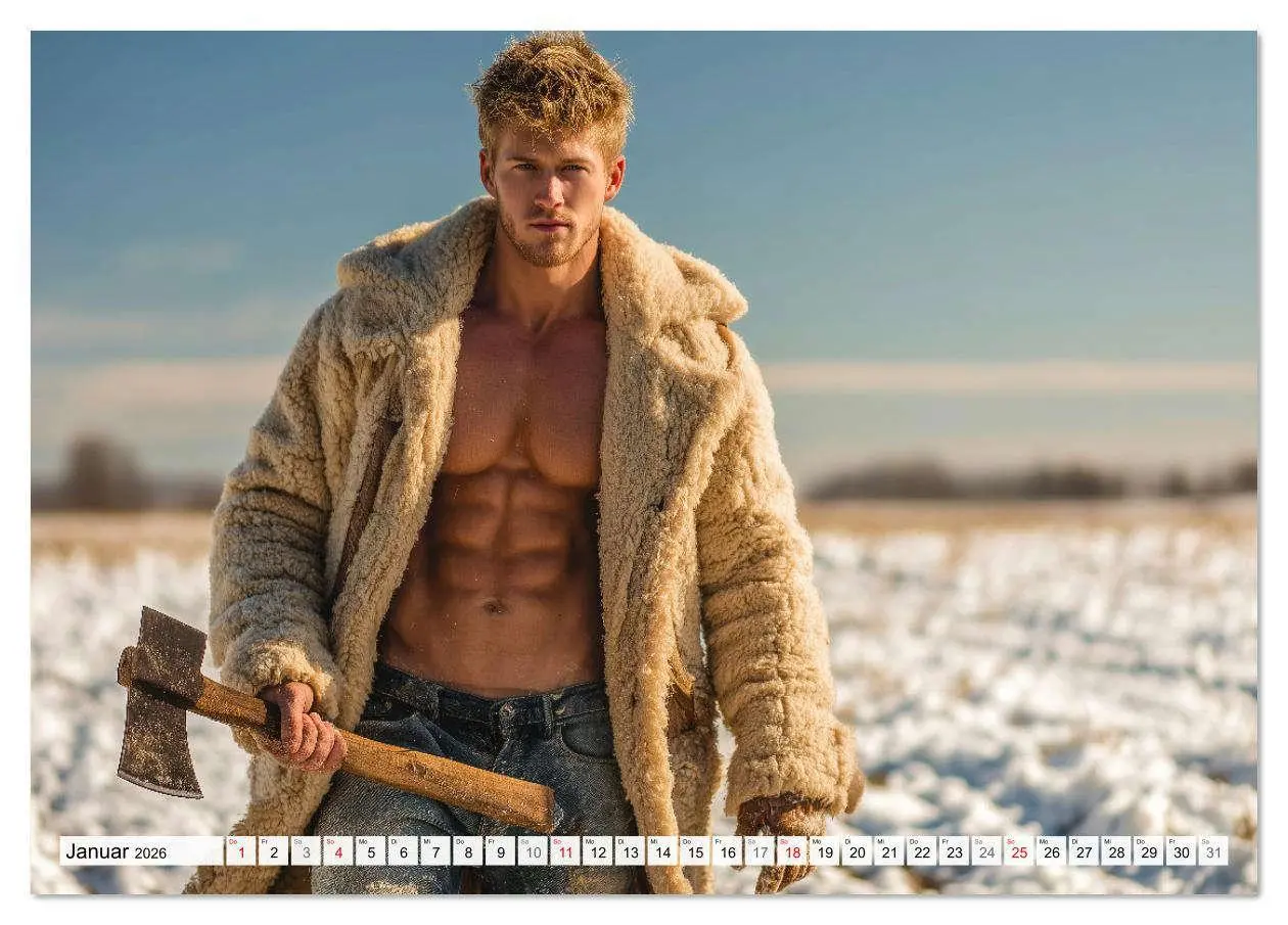 Bild: 9783516621051 | Sexy Männer - Die Unschuld vom Lande (Tischkalender 2026 DIN A5...