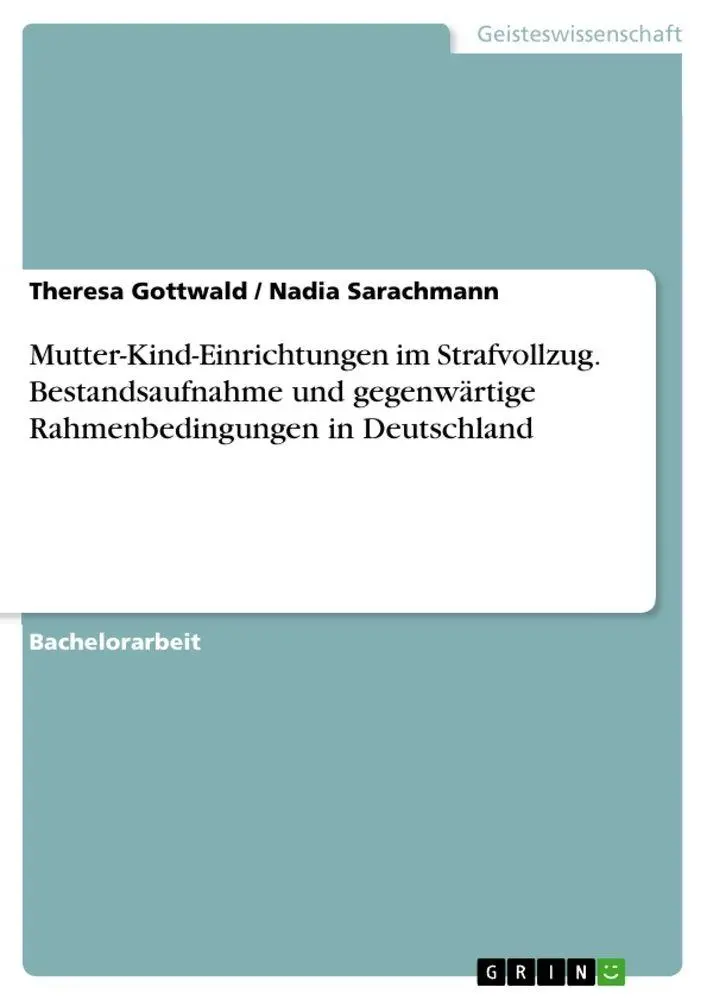 Mutter-Kind-Einrichtungen im Strafvollzug. Bestandsaufnahme und gegenwärtige Rahmenbedingungen in Deutschland