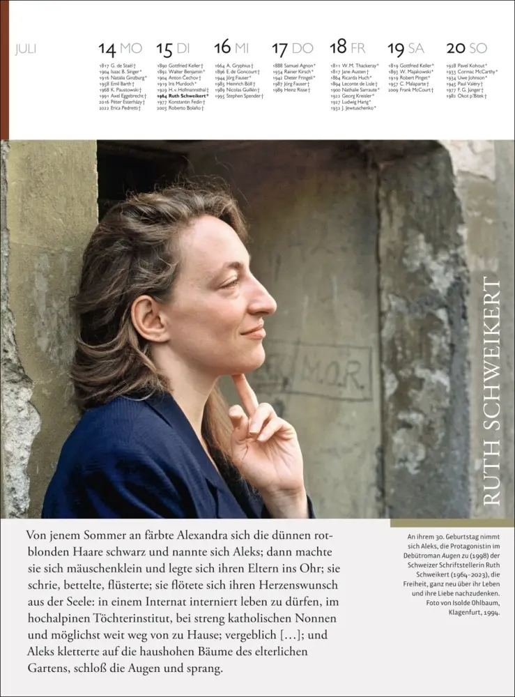 Bild: 9783840041051 | Der Literatur Kalender Wochenkalender 2025 | Claudia Jürgens | Deutsch