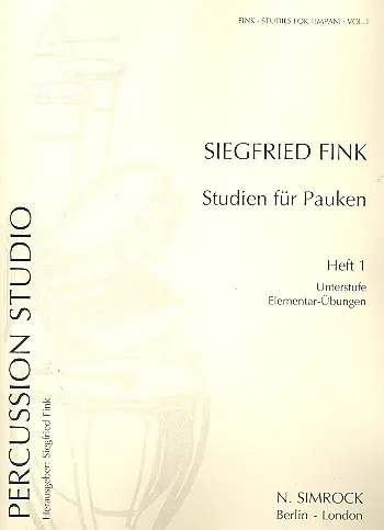 Cover: 9790221101051 | Studien Fur Pauken 1 | S. Fink | Buch | EAN 9790221101051