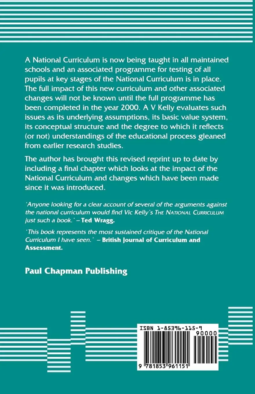 Rückseite: 9781853961151 | The National Curriculum | A Critical Review | A Vic Kelly (u. a.)