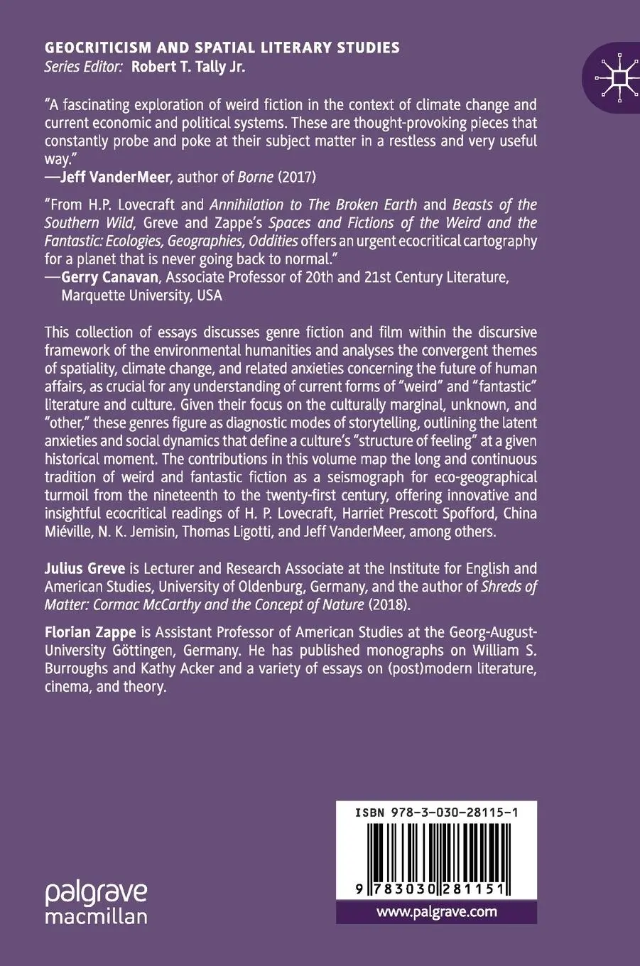 Rückseite: 9783030281151 | Spaces and Fictions of the Weird and the Fantastic | Zappe (u. a.)