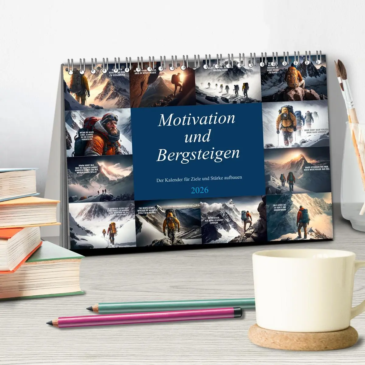 Bild: 9783457381151 | Motivation und Bergsteigen (Tischkalender 2026 DIN A5 quer),...