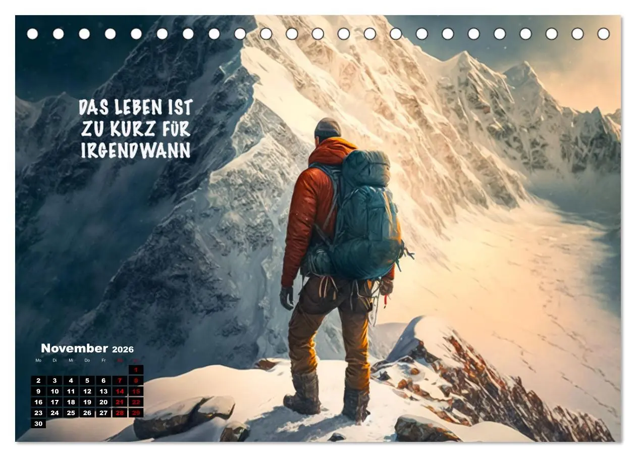 Bild: 9783457381151 | Motivation und Bergsteigen (Tischkalender 2026 DIN A5 quer),...