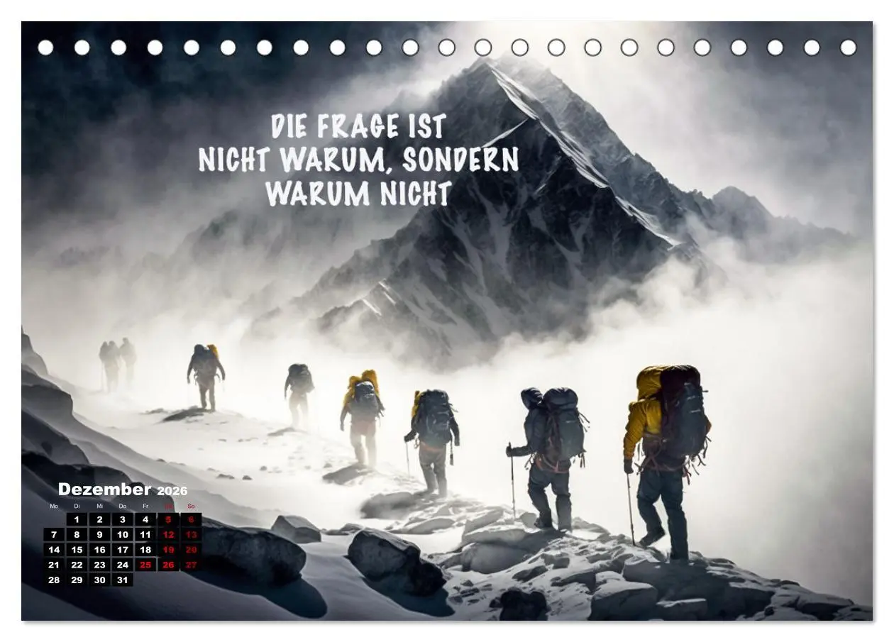 Bild: 9783457381151 | Motivation und Bergsteigen (Tischkalender 2026 DIN A5 quer),...