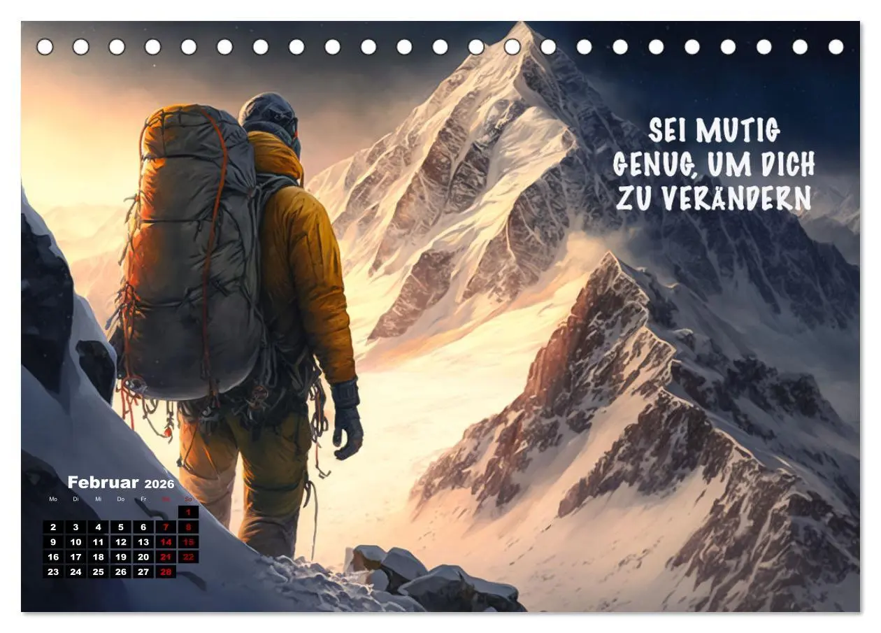 Bild: 9783457381151 | Motivation und Bergsteigen (Tischkalender 2026 DIN A5 quer),...