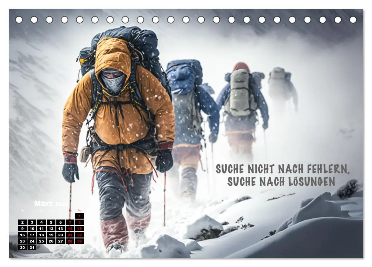 Bild: 9783457381151 | Motivation und Bergsteigen (Tischkalender 2026 DIN A5 quer),...