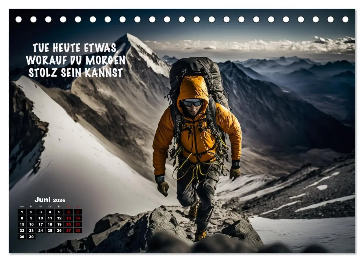 Bild: 9783457381151 | Motivation und Bergsteigen (Tischkalender 2026 DIN A5 quer),...
