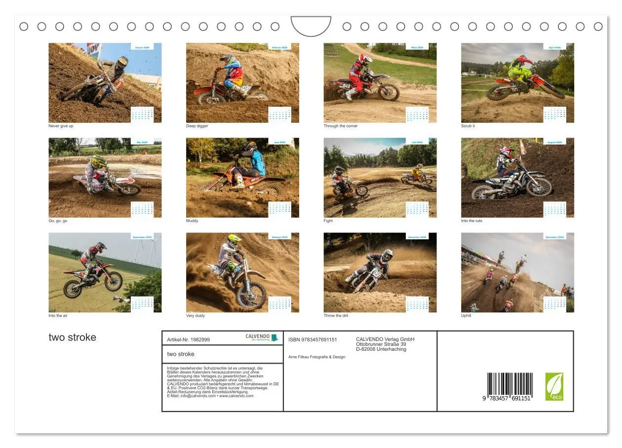 Bild: 9783457691151 | two stroke (Wandkalender 2026 DIN A4 quer), CALVENDO Monatskalender