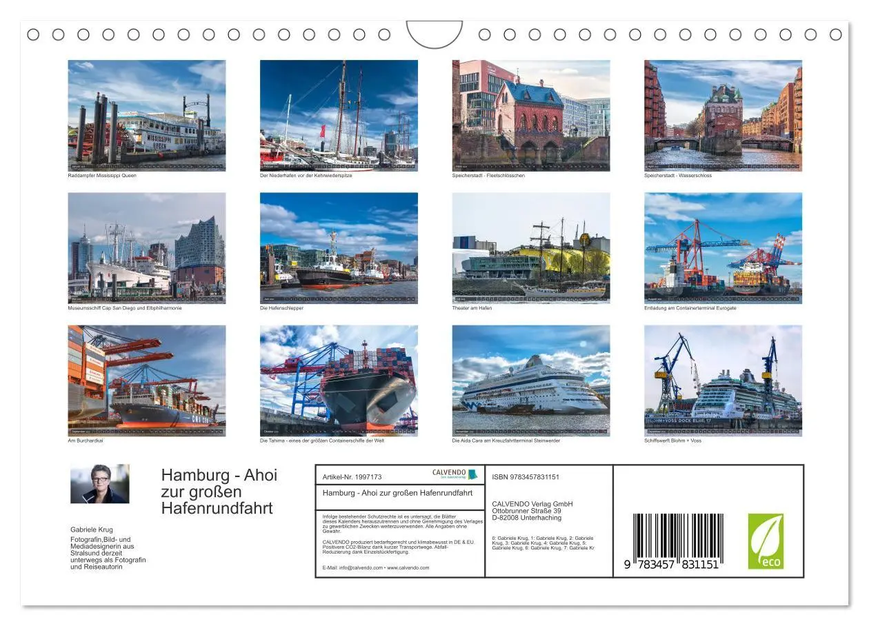 Bild: 9783457831151 | Hamburg - Ahoi zur großen Hafenrundfahrt (Wandkalender 2026 DIN A4...