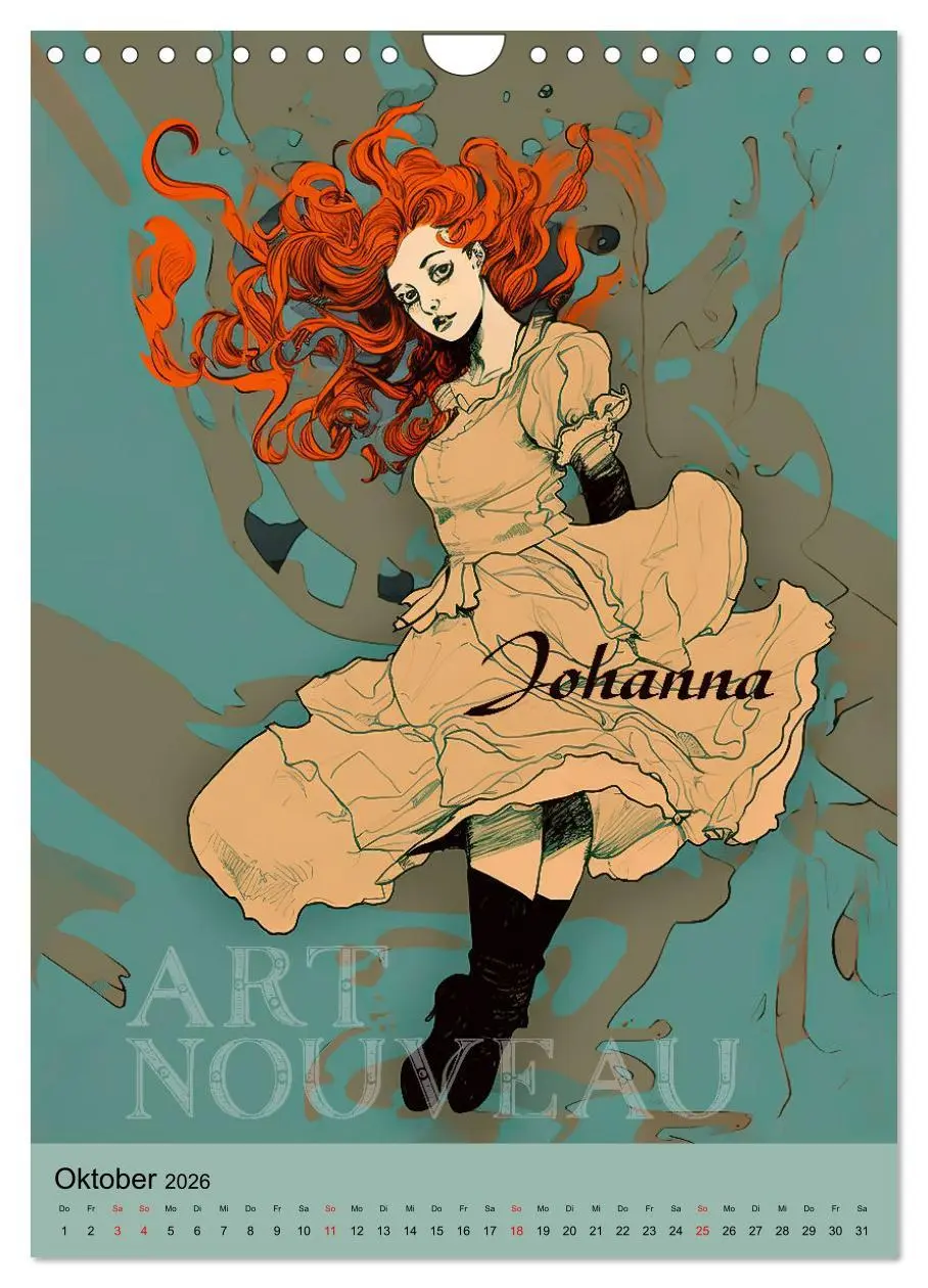 Bild: 9783516301151 | Art Nouveau - Galerie der Schönheiten (Wandkalender 2026 DIN A4...