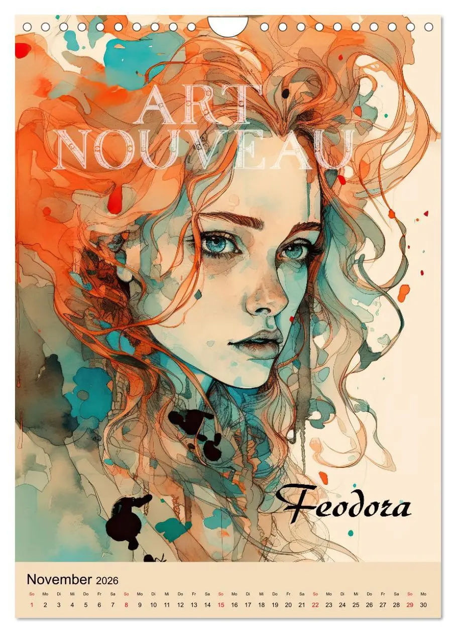 Bild: 9783516301151 | Art Nouveau - Galerie der Schönheiten (Wandkalender 2026 DIN A4...