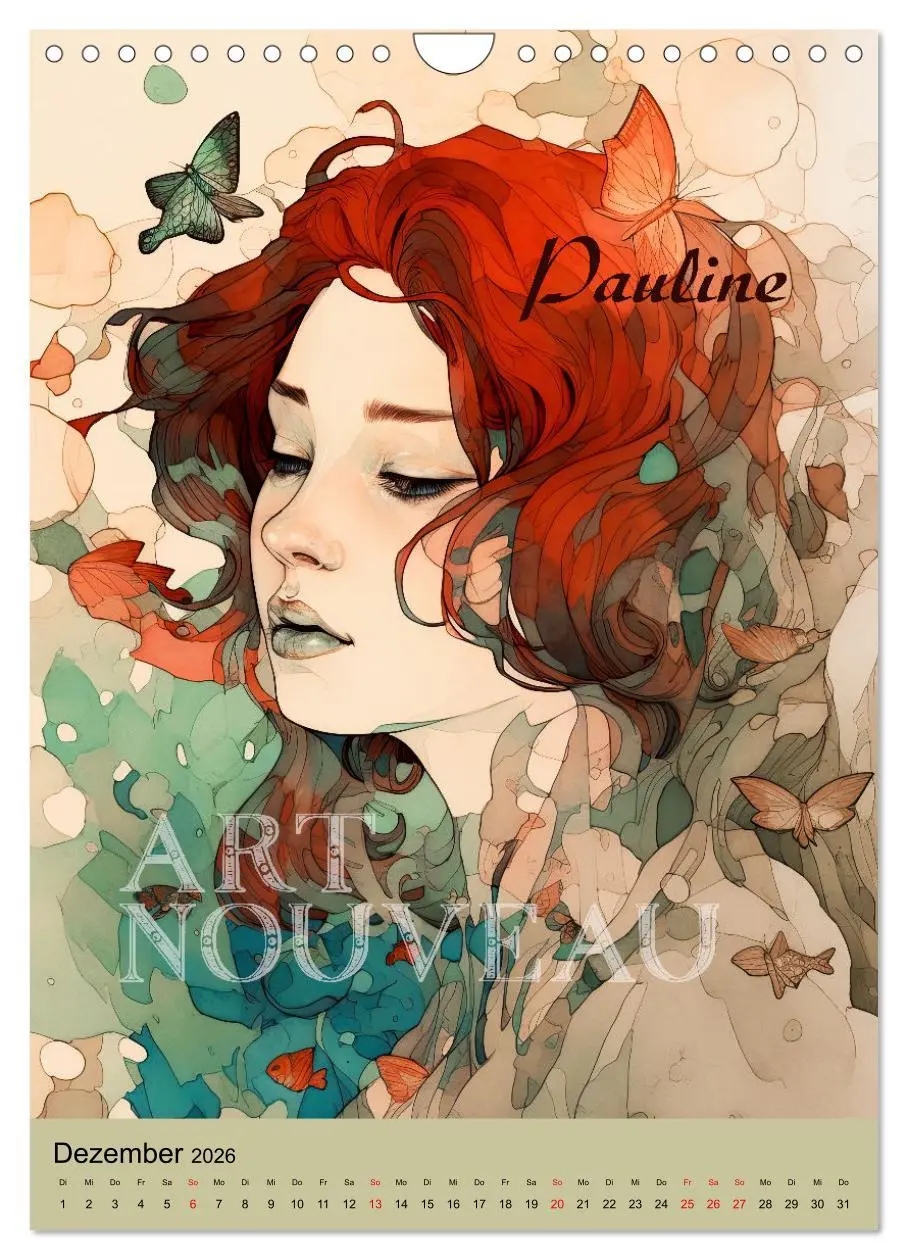 Bild: 9783516301151 | Art Nouveau - Galerie der Schönheiten (Wandkalender 2026 DIN A4...