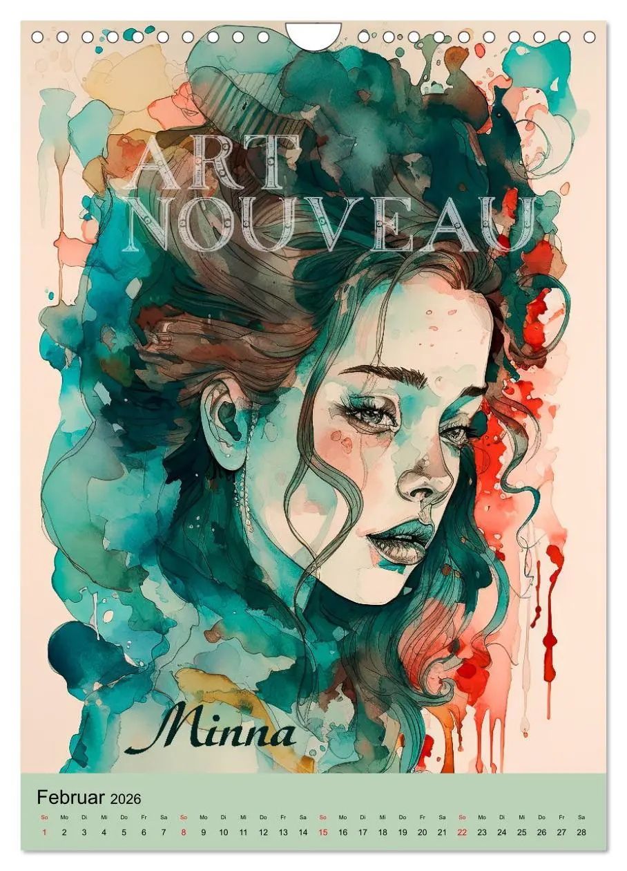 Bild: 9783516301151 | Art Nouveau - Galerie der Schönheiten (Wandkalender 2026 DIN A4...