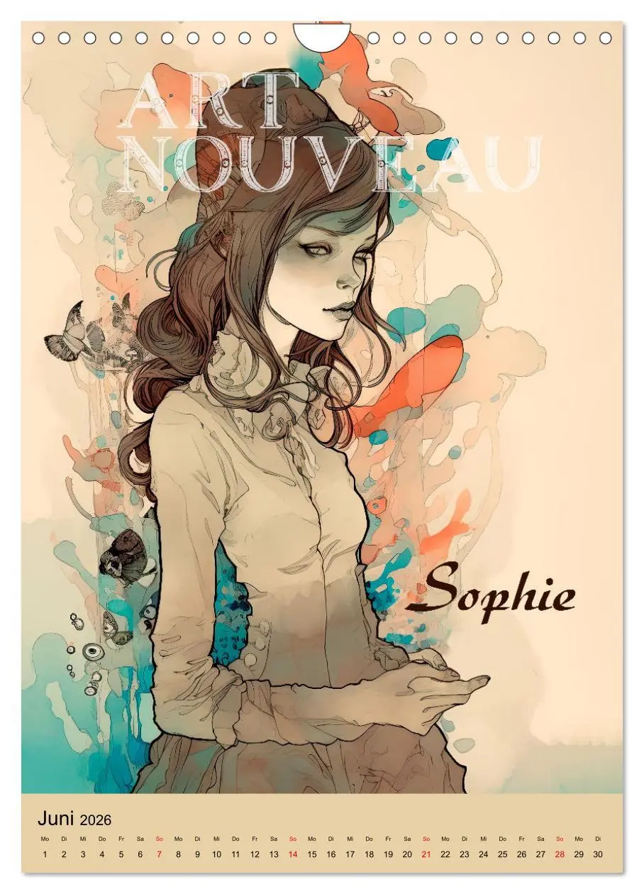 Bild: 9783516301151 | Art Nouveau - Galerie der Schönheiten (Wandkalender 2026 DIN A4...