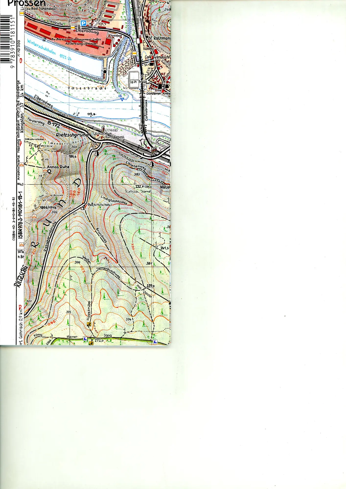 Bild: 9783910181151 | Bad Schandau und Umgebung 1 : 10 000 | Rolf Böhm | (Land-)Karte | 1 S.