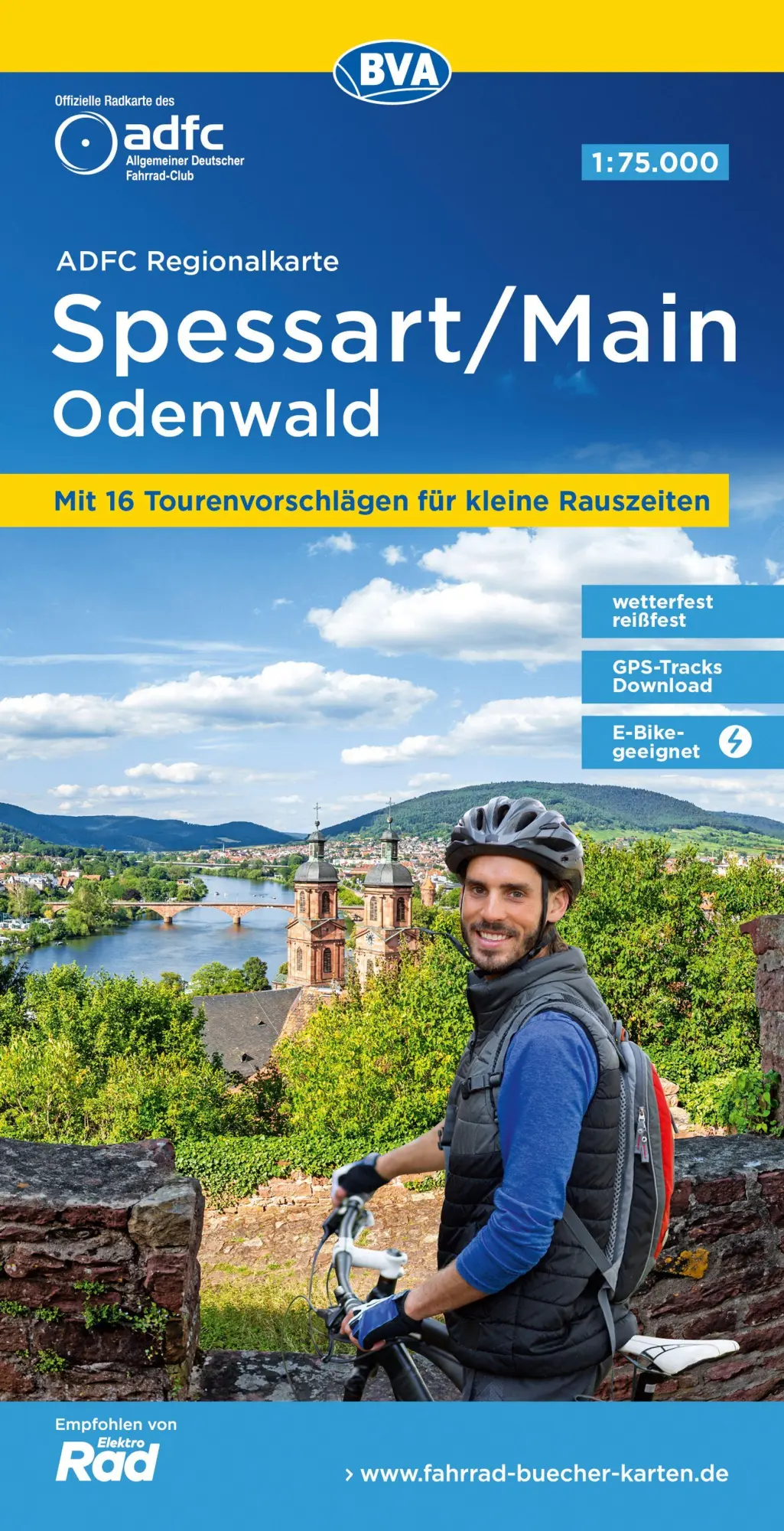 Cover: 9783969901151 | ADFC-Regionalkarte Spessart/Main/Odenwald, 1:75.000, mit...