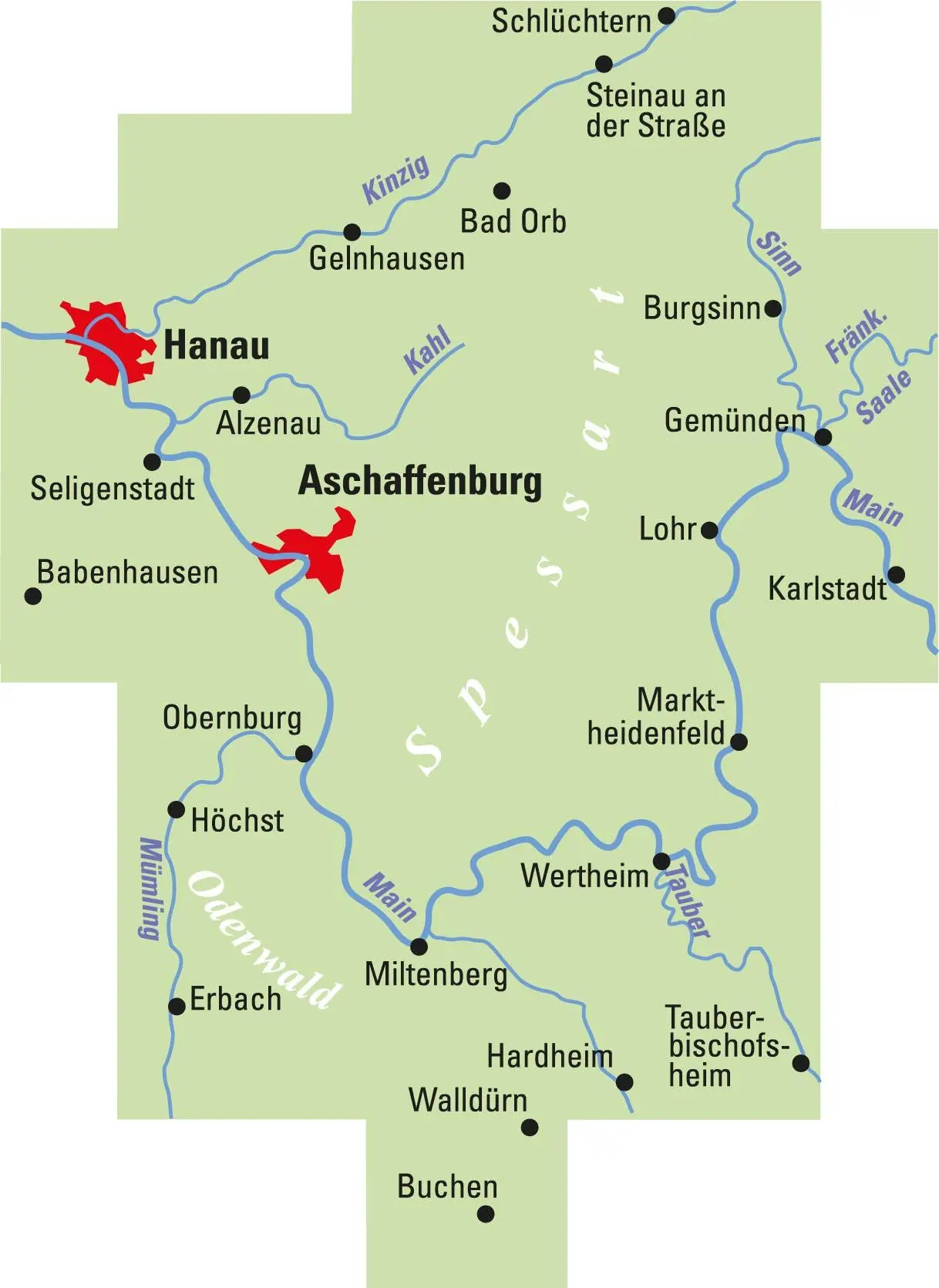 Rückseite: 9783969901151 | ADFC-Regionalkarte Spessart/Main/Odenwald, 1:75.000, mit...
