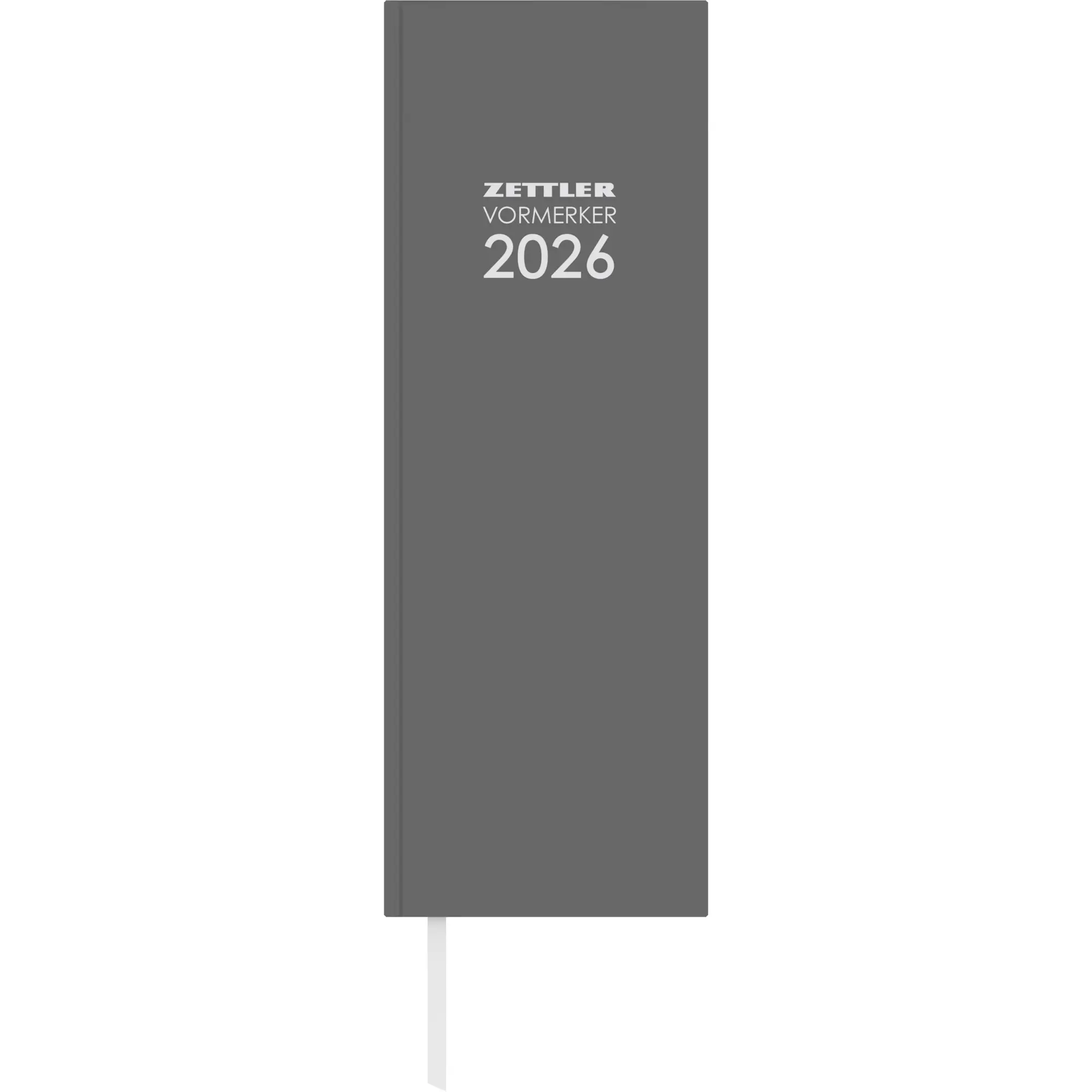 Cover: 4069095001251 | Tagevormerkbuch Leinen anthrazit 2026 1T/1S - 10,4x29,6 -...