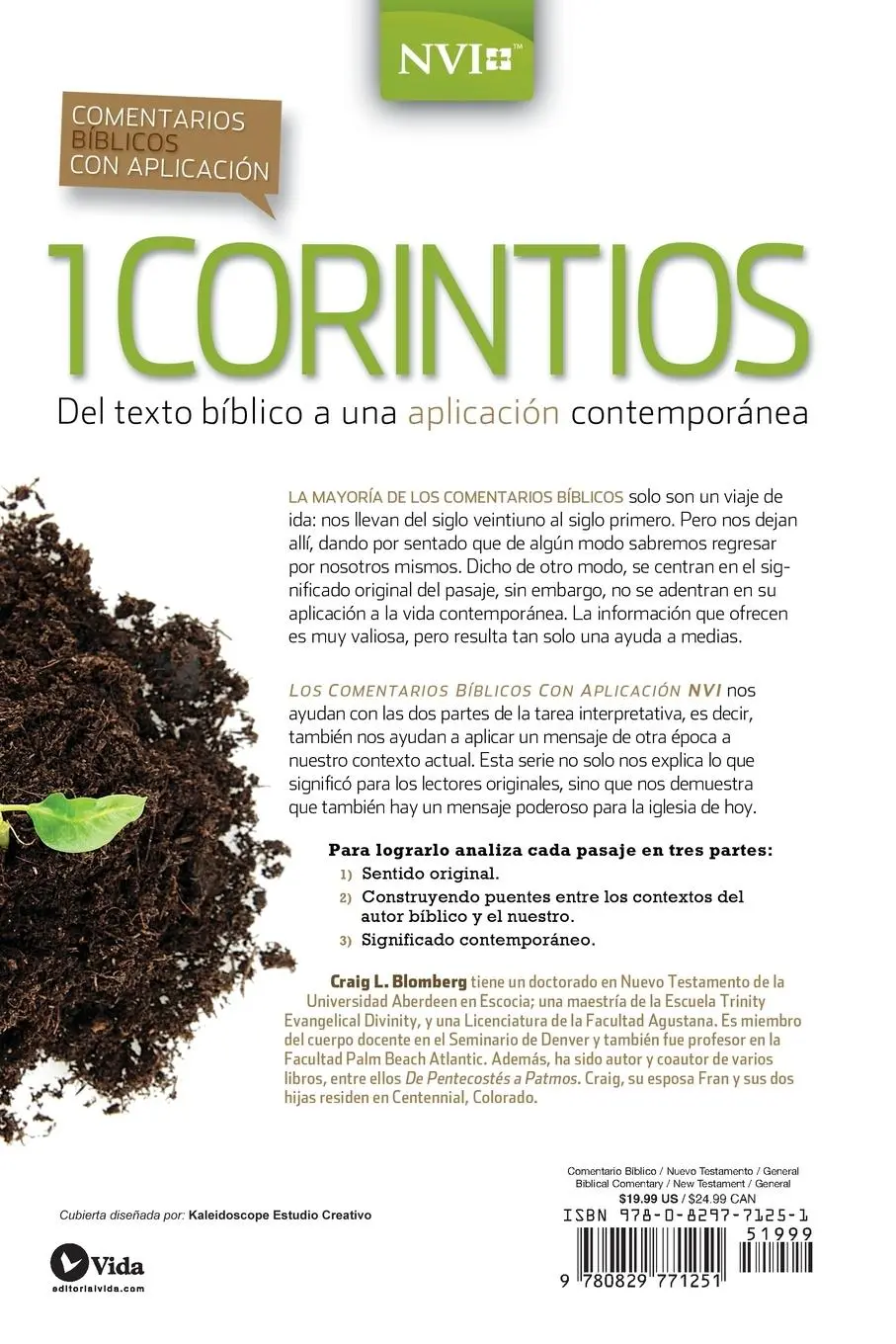 Rückseite: 9780829771251 | Comentario bíblico con aplicación NVI 1 Corintios | Craig L. Blomberg