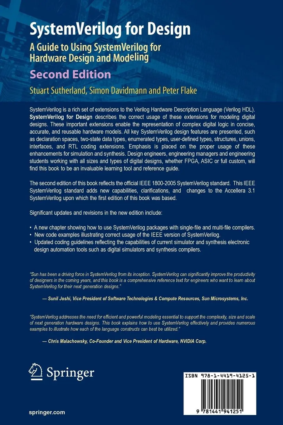 Rückseite: 9781441941251 | SystemVerilog for Design Second Edition | Stuart Sutherland (u. a.)