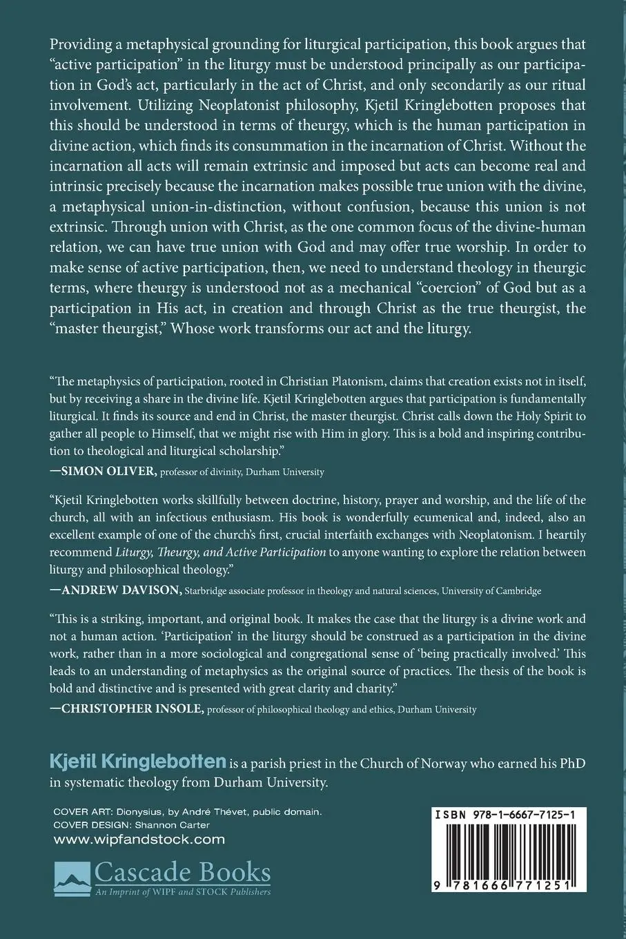 Rückseite: 9781666771251 | Liturgy, Theurgy, and Active Participation | Kjetil Kringlebotten