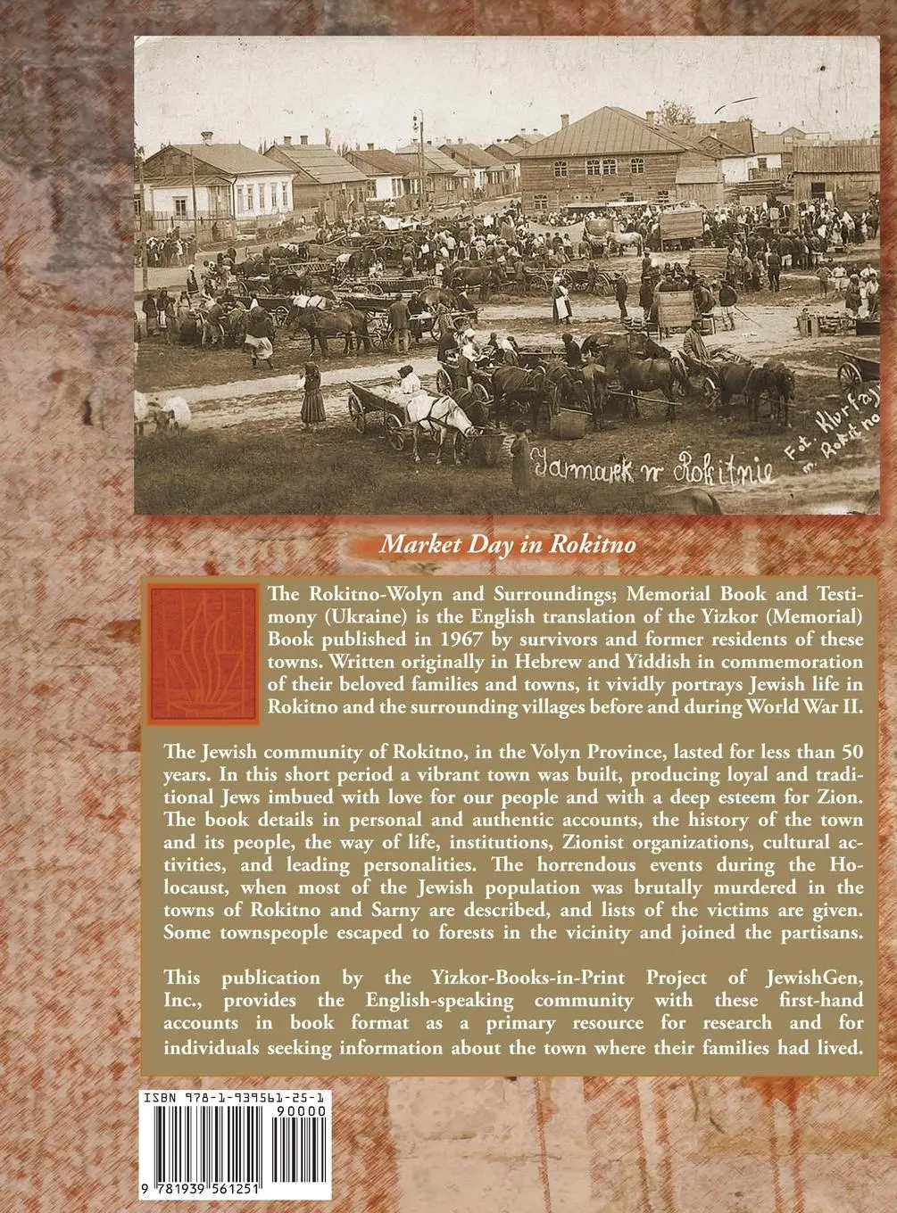 Rückseite: 9781939561251 | Rokitno-Wolyn and Surroundings - Memorial Book and Testimony...
