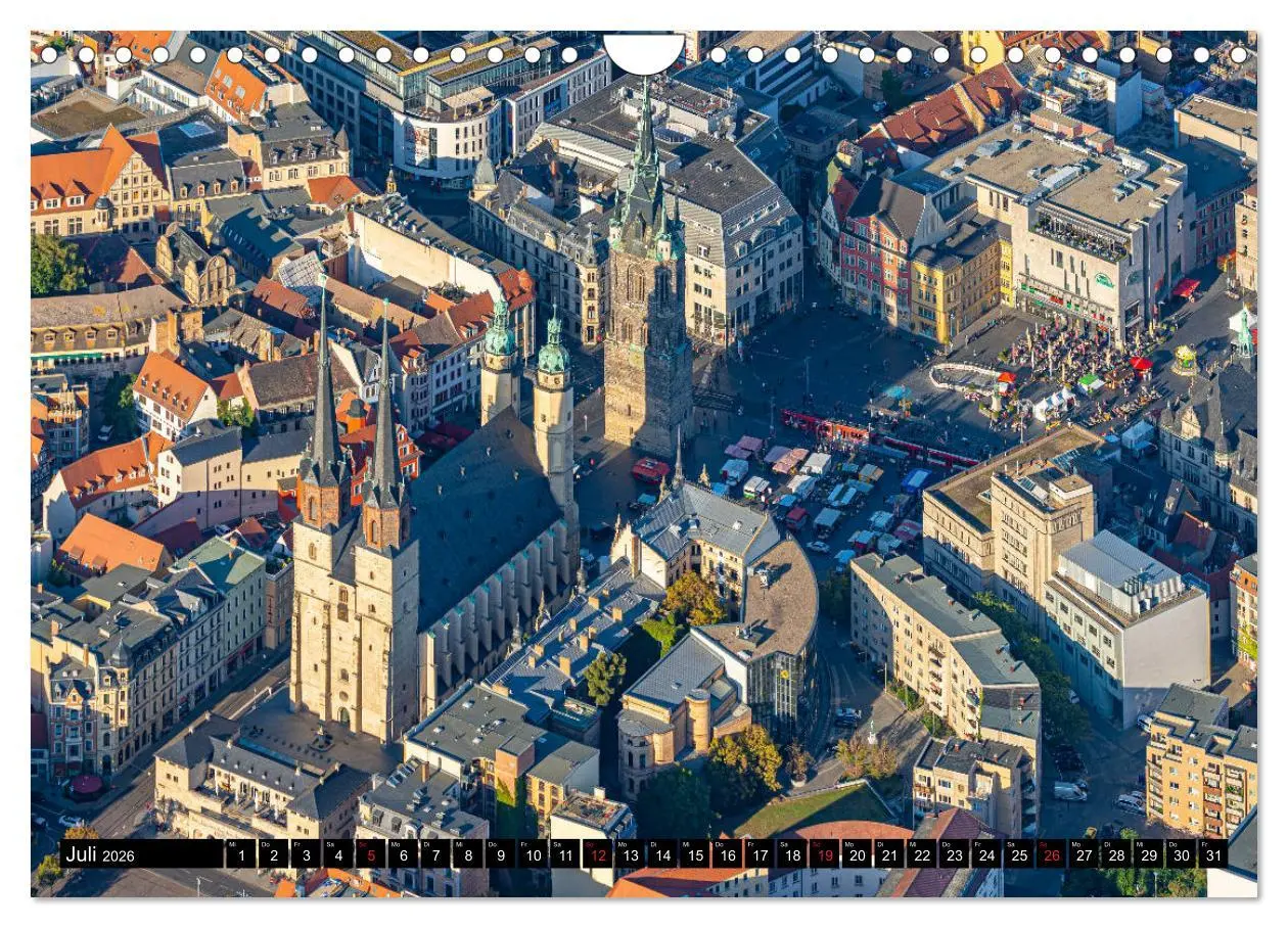 Bild: 9783457751251 | Halle an der Saale von oben (Wandkalender 2026 DIN A4 quer),...