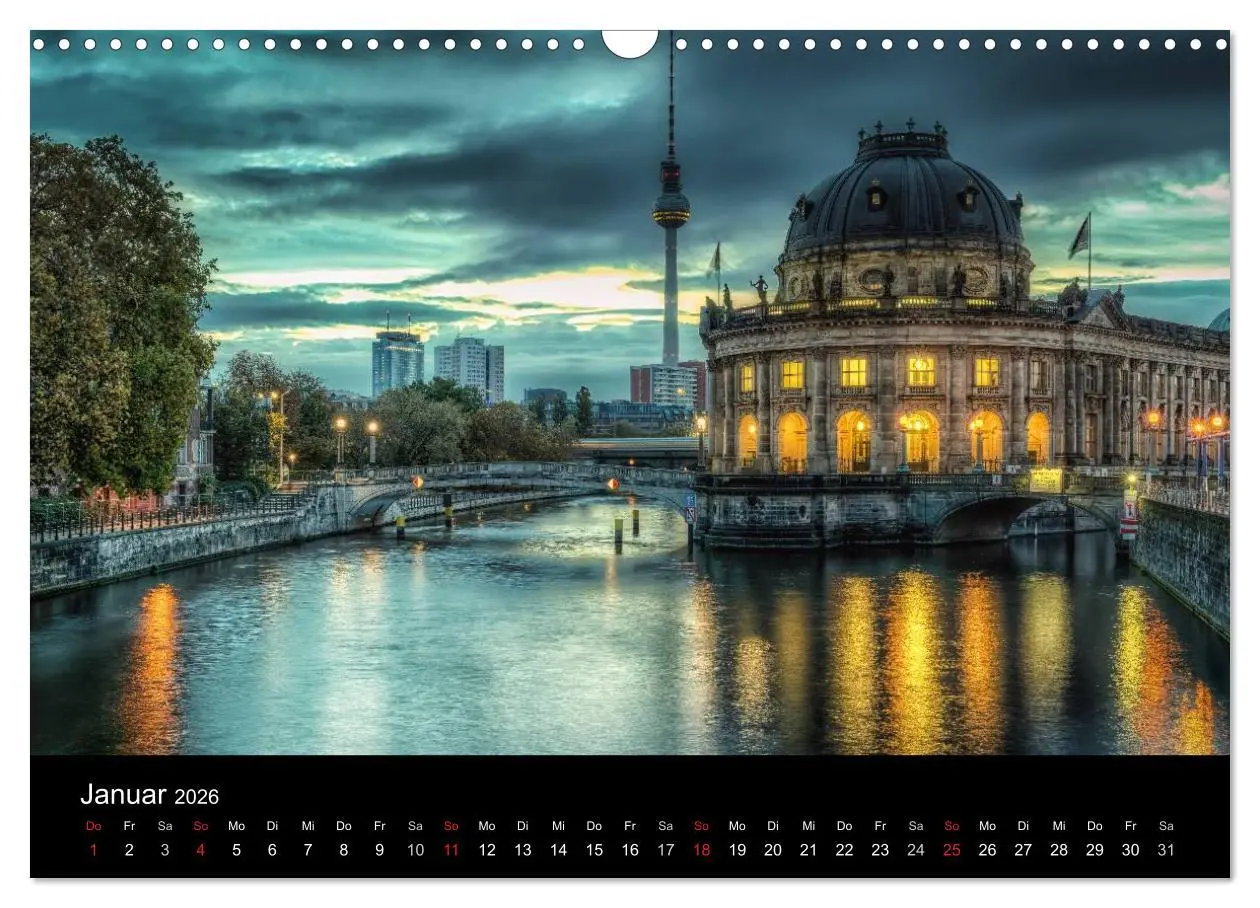 Bild: 9783516081251 | Berlin City bei Nacht (Wandkalender 2026 DIN A3 quer), CALVENDO...