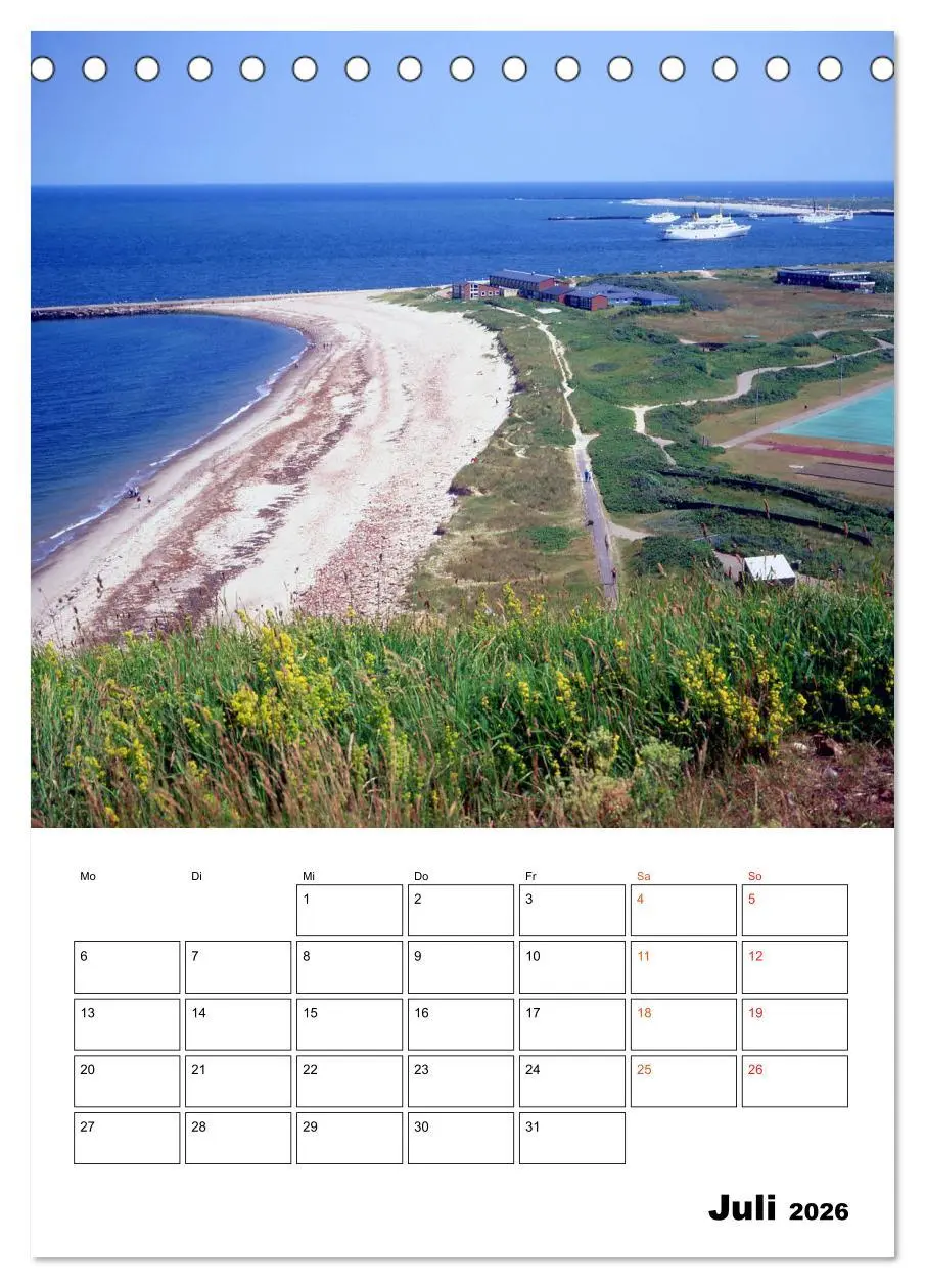 Bild: 9783516391251 | Helgoland, Perle der Nordsee (Tischkalender 2026 DIN A5 hoch),...