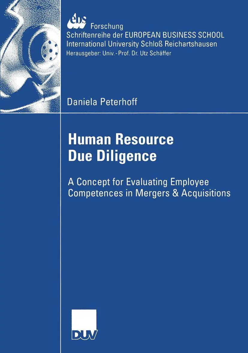 Cover: 9783835001251 | Human Resource Due Diligence | Daniela Peterhoff | Taschenbuch | xvii