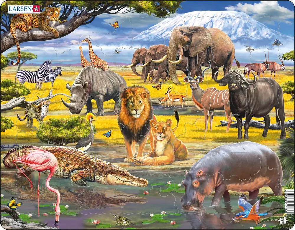 Cover: 7023852121351 | Puzzle - Savanne / Am Fuße des Kilimandscharo | Puzzle | 2020 | Larsen