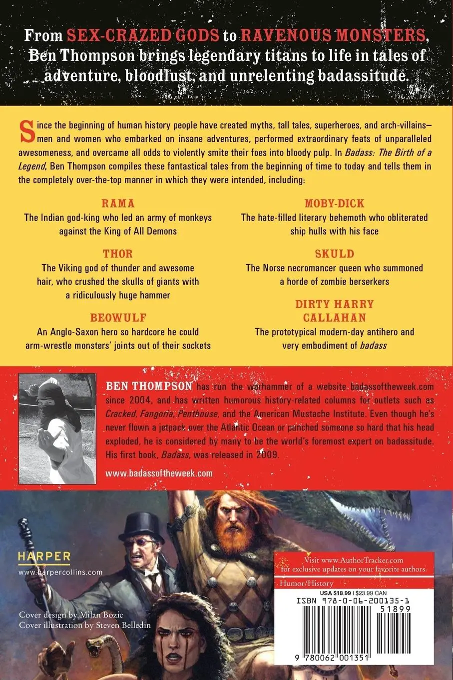 Rückseite: 9780062001351 | Badass | The Birth of a Legend | Ben Thompson | Taschenbuch | Englisch