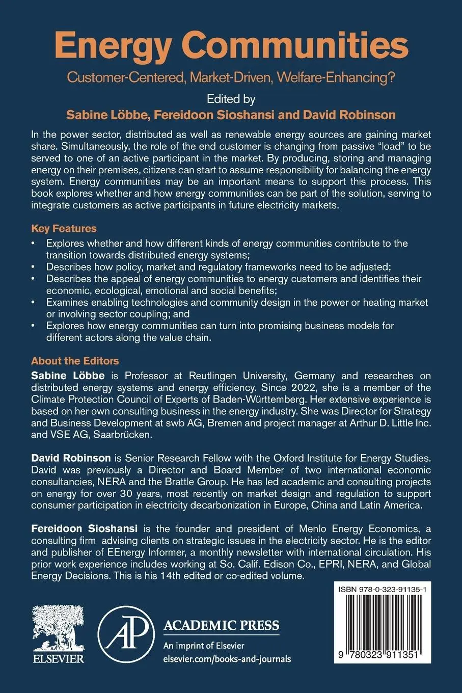 Rückseite: 9780323911351 | Energy Communities | David Robinson (u. a.) | Taschenbuch | Englisch