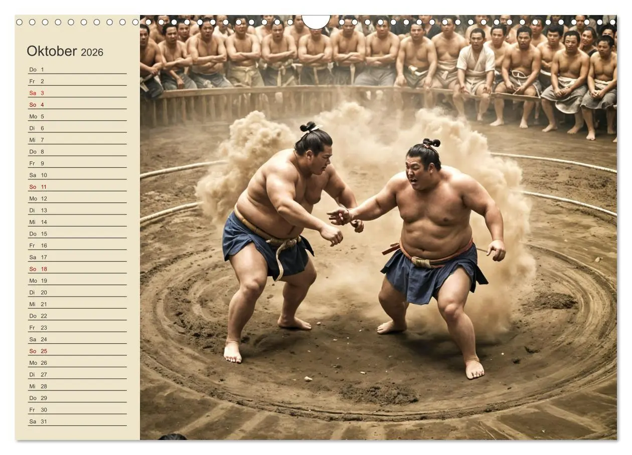 Bild: 9783457361351 | KI Sumo-Kämpfer Im Ring der Giganten (Wandkalender 2026 DIN A3...