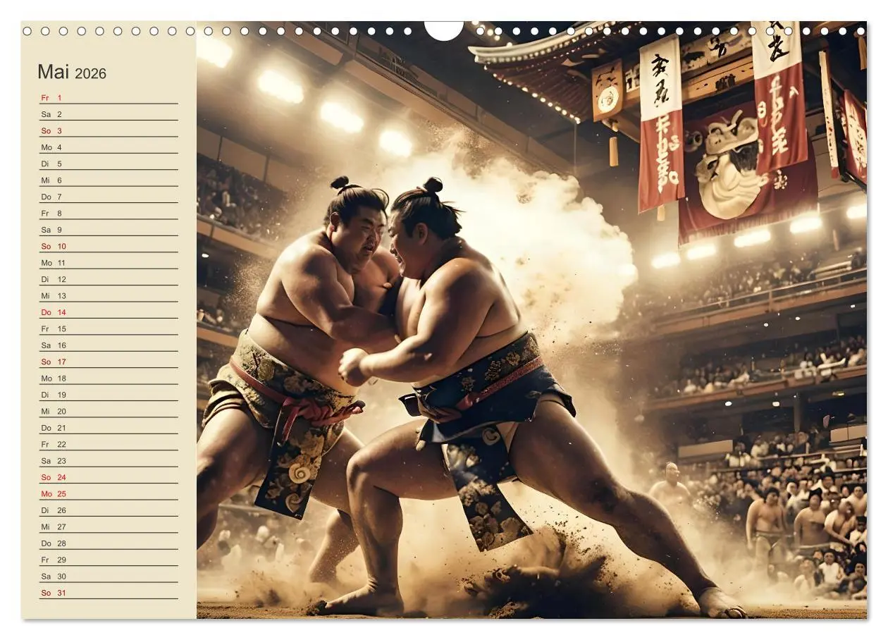 Bild: 9783457361351 | KI Sumo-Kämpfer Im Ring der Giganten (Wandkalender 2026 DIN A3...