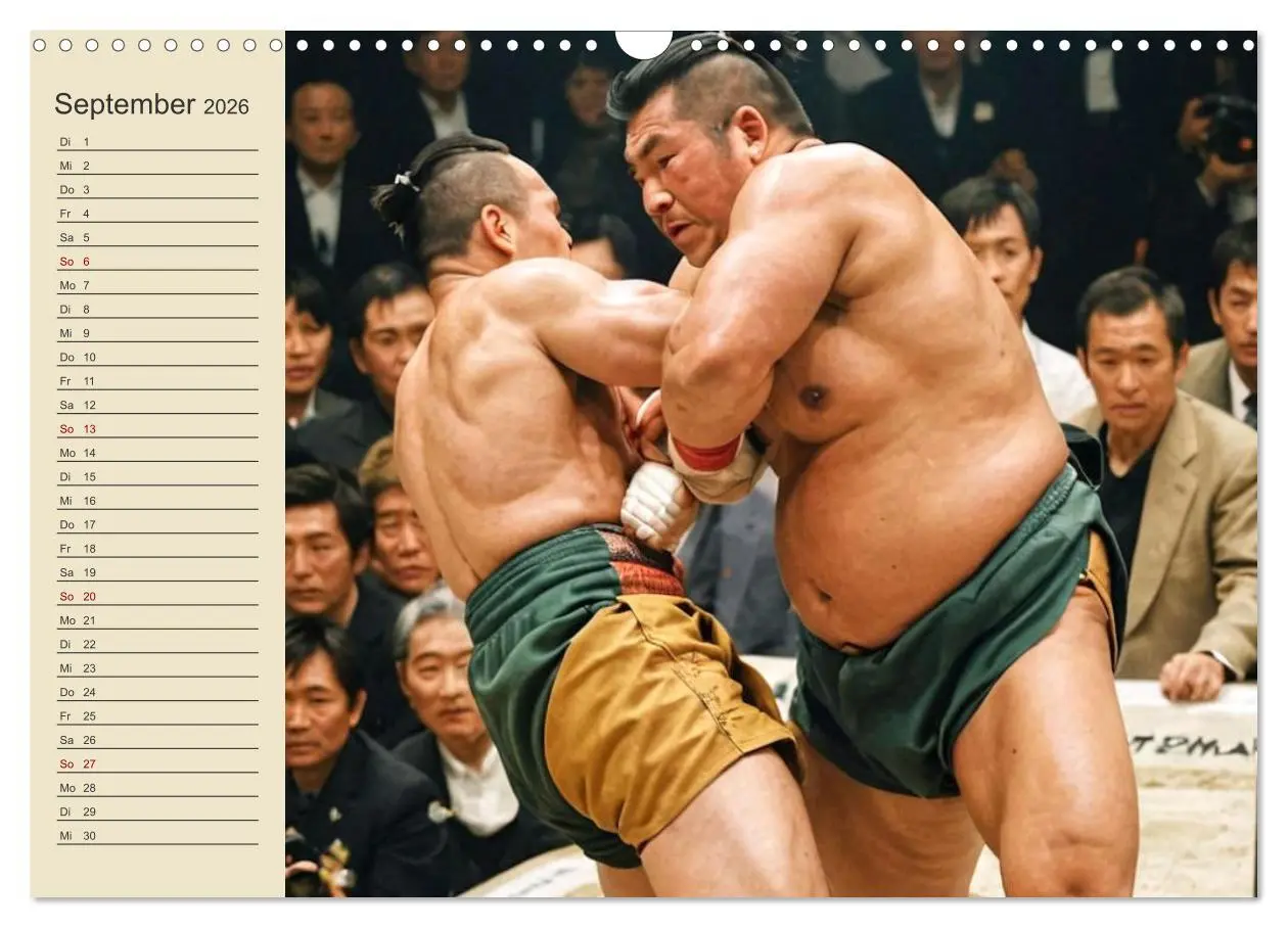Bild: 9783457361351 | KI Sumo-Kämpfer Im Ring der Giganten (Wandkalender 2026 DIN A3...
