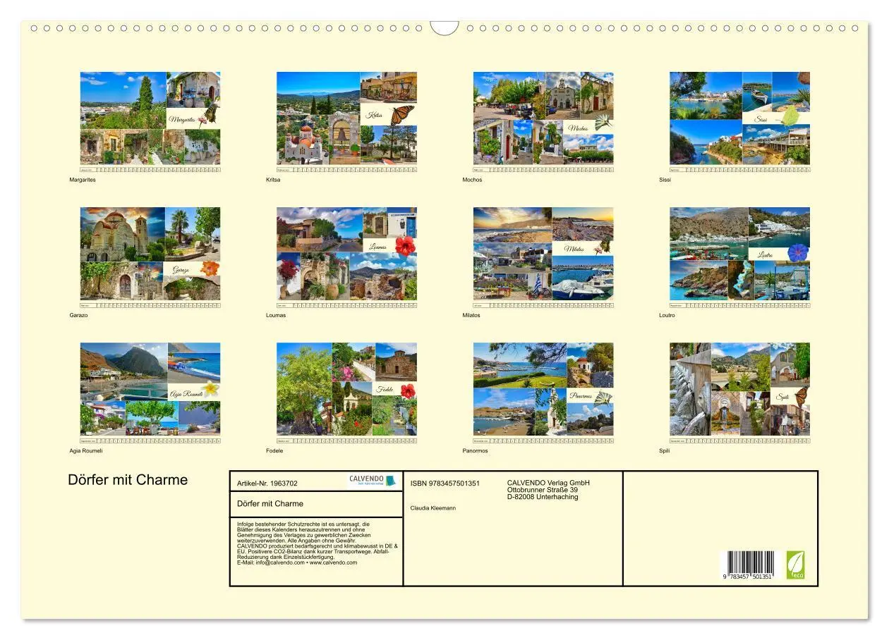 Bild: 9783457501351 | Dörfer mit Charme (Wandkalender 2026 DIN A2 quer), CALVENDO...