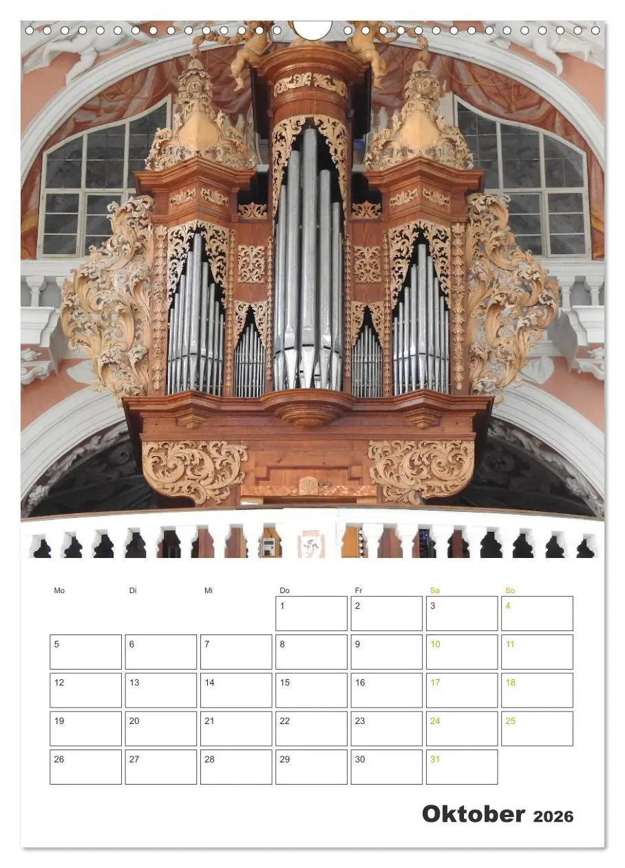 Bild: 9783516381351 | Orgeln zum Verlieben! (Wandkalender 2026 DIN A3 hoch), CALVENDO...