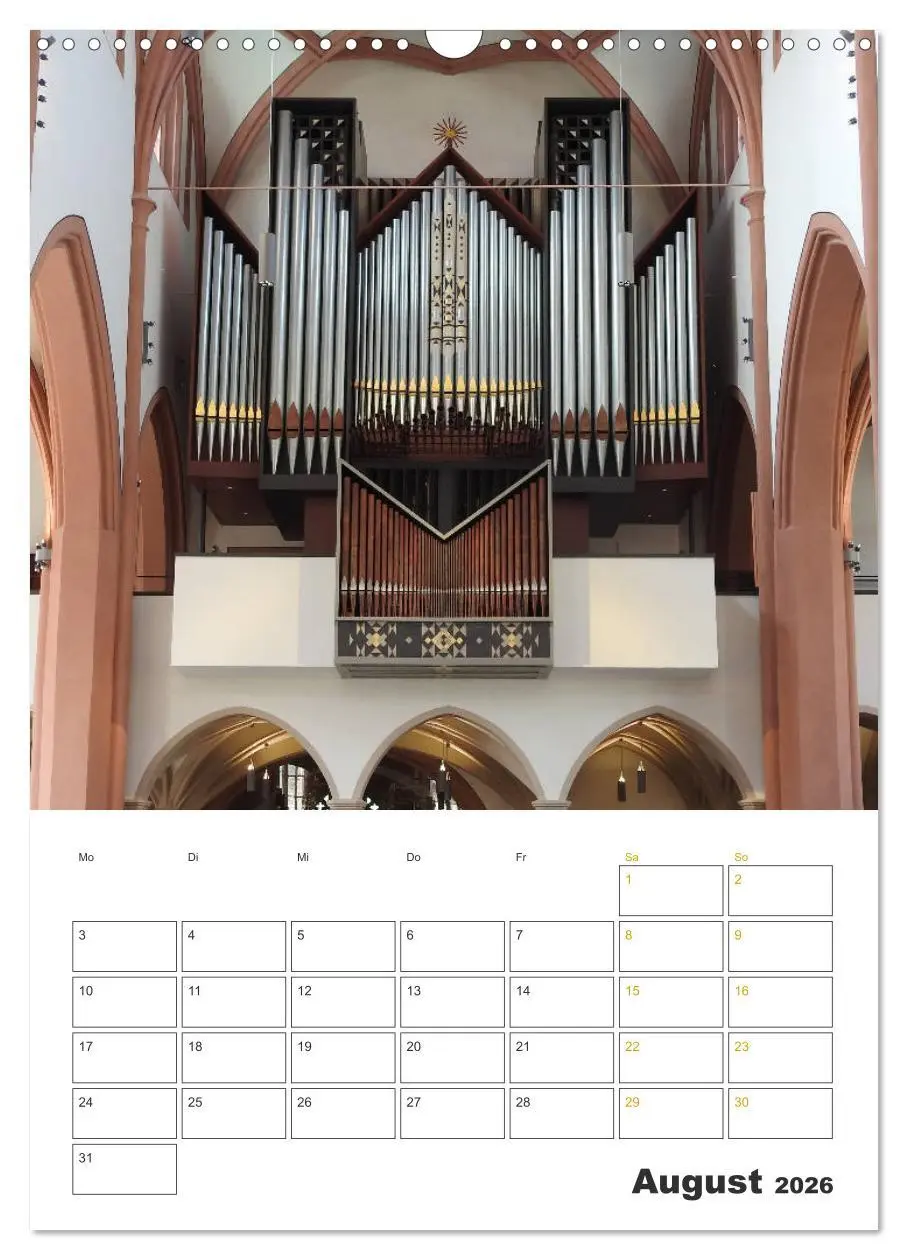 Bild: 9783516381351 | Orgeln zum Verlieben! (Wandkalender 2026 DIN A3 hoch), CALVENDO...