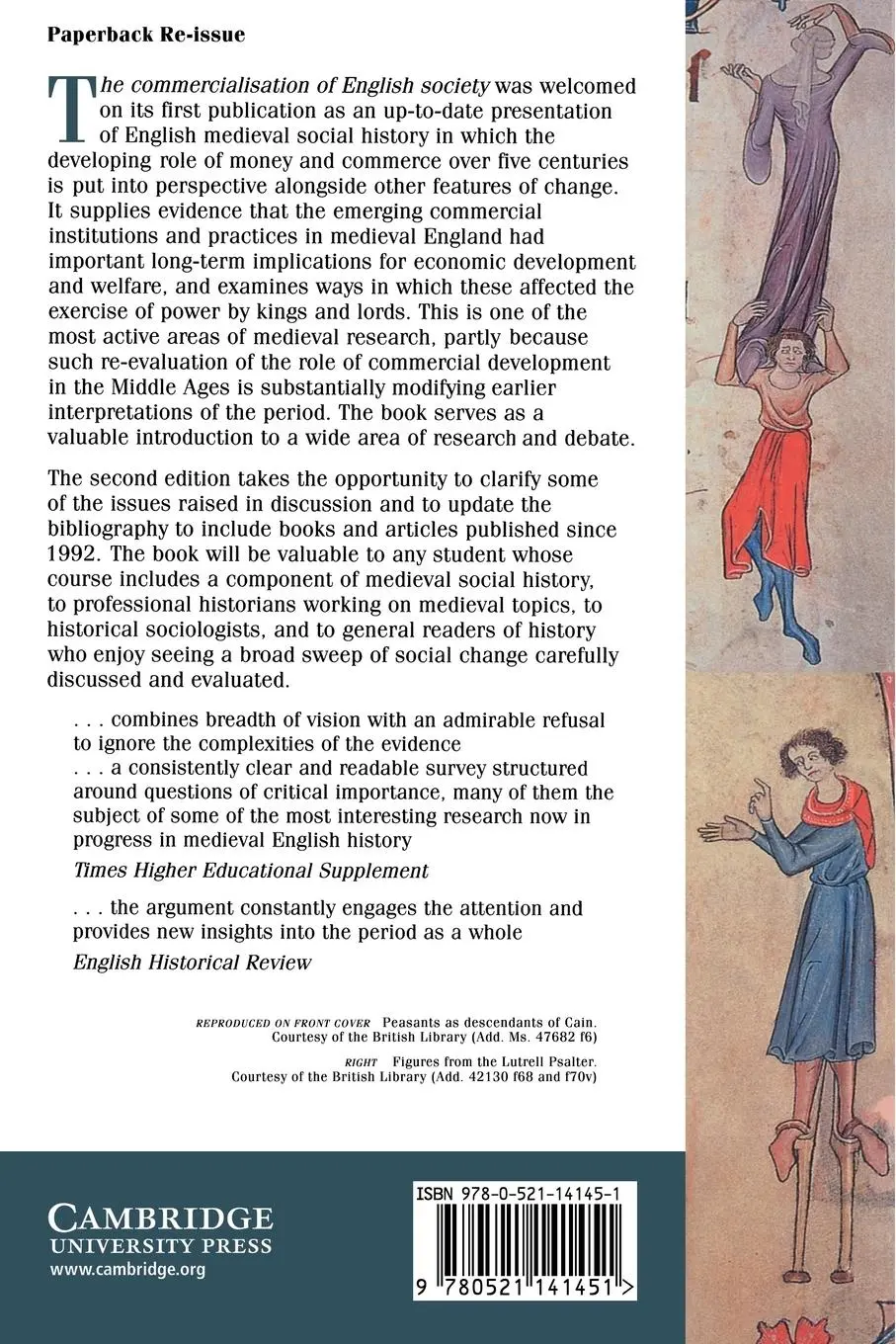 Rückseite: 9780521141451 | The Commercialisation of English Society 1000-1500 | Britnell (u. a.)