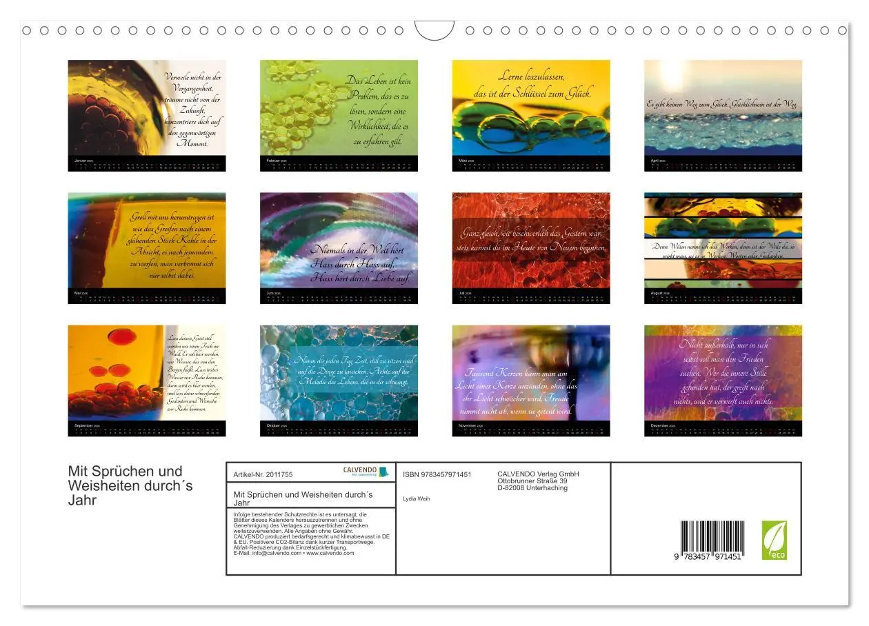 Bild: 9783457971451 | Mit Sprüchen und Weisheiten durch´s Jahr (Wandkalender 2026 DIN A3...