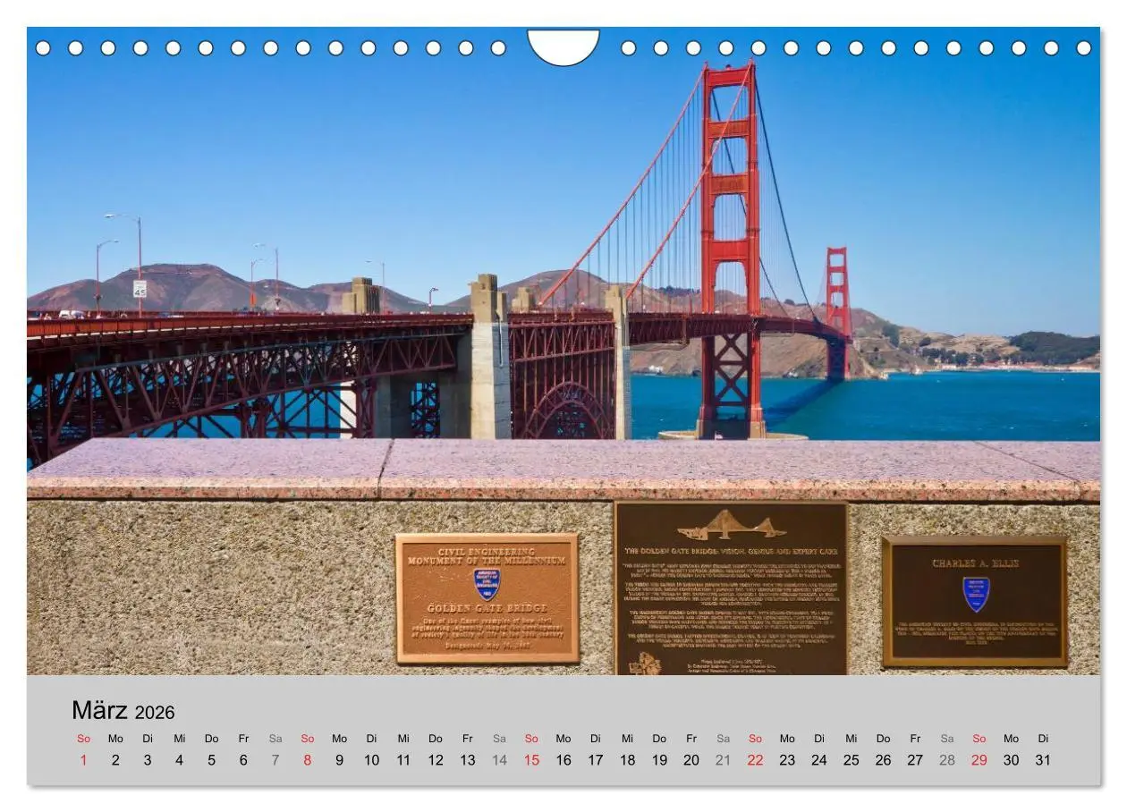 Bild: 9783516201451 | GOLDEN GATE BRIDGE Faszination San Francisco (Wandkalender 2026 DIN...