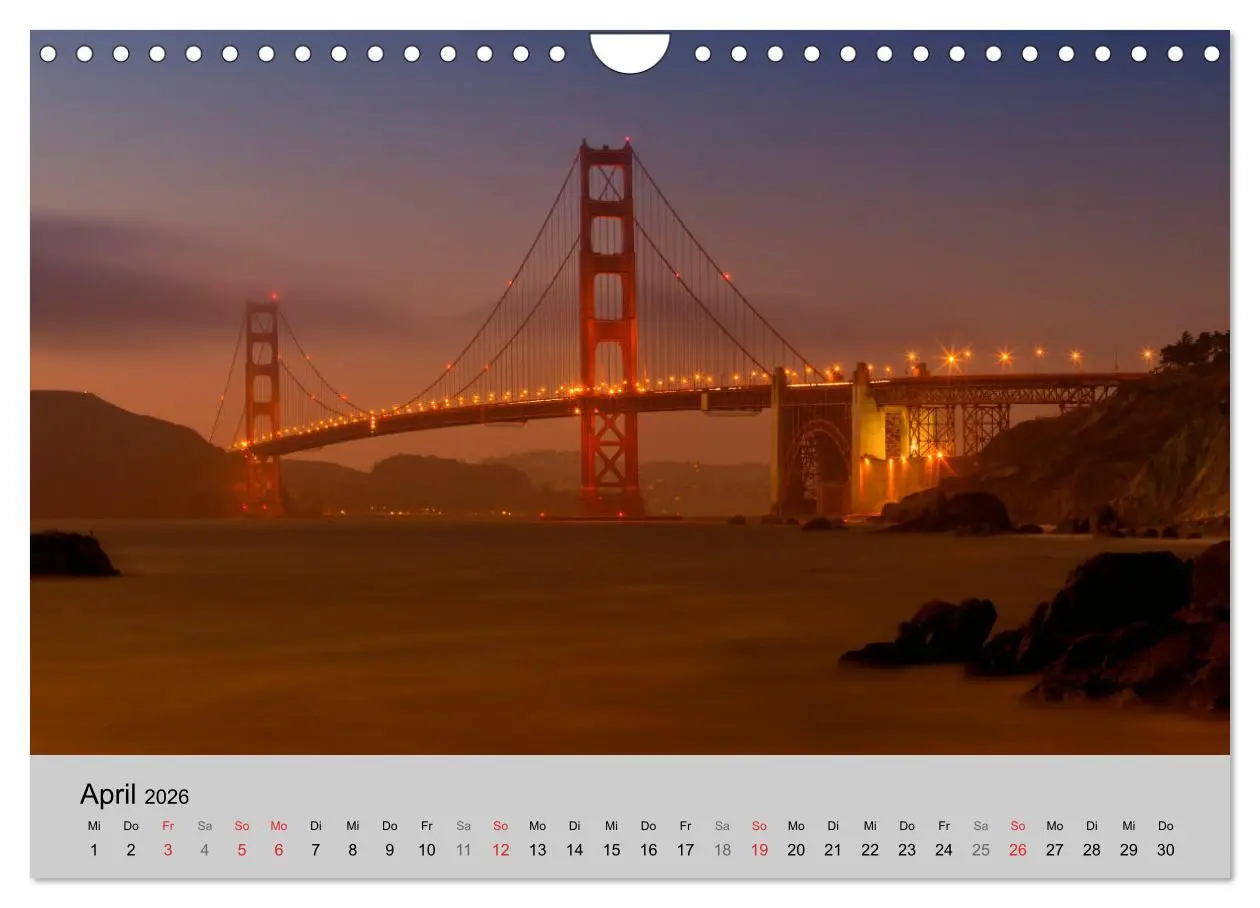Bild: 9783516201451 | GOLDEN GATE BRIDGE Faszination San Francisco (Wandkalender 2026 DIN...
