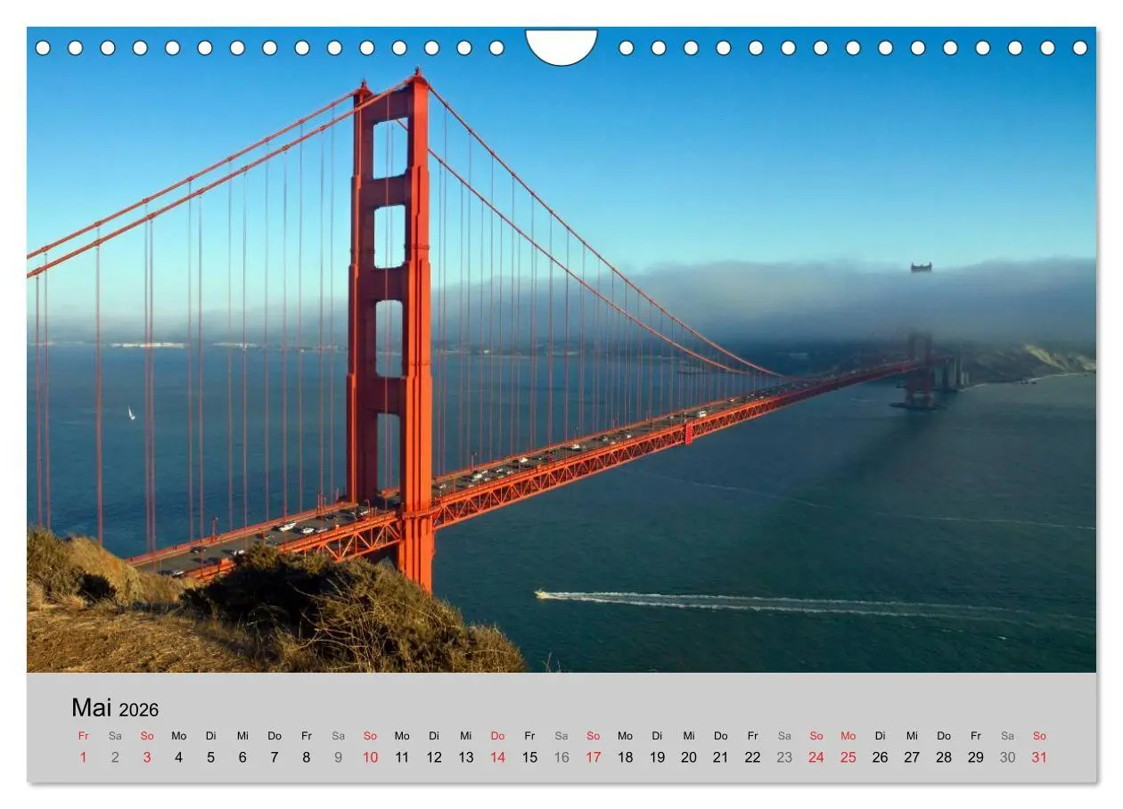 Bild: 9783516201451 | GOLDEN GATE BRIDGE Faszination San Francisco (Wandkalender 2026 DIN...